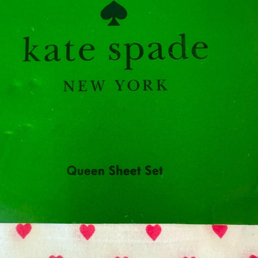 KATE SPADE ♠️pink heart all cotton Queen size sheet set(I have king size too!)🩷